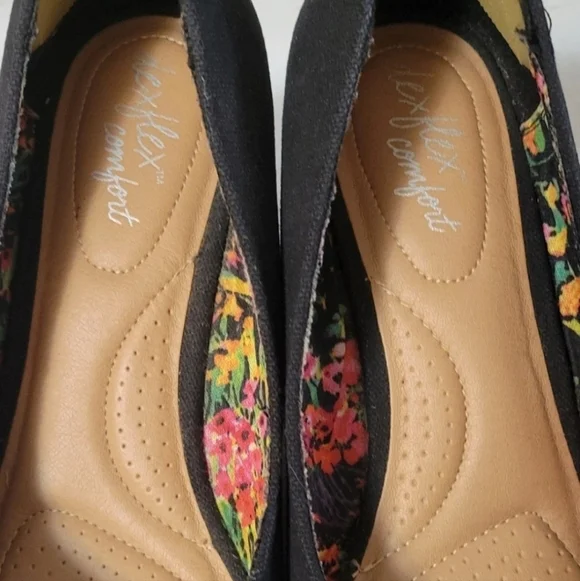 Dexflex Comfort Women's Black Peep Toe Shoes - Picture 4 of 5